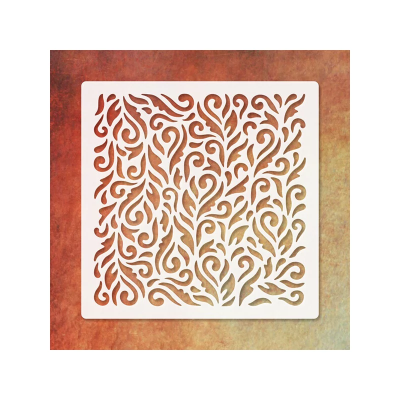 Texturáló 3D stencil, 9,5x9,5 cm - 009