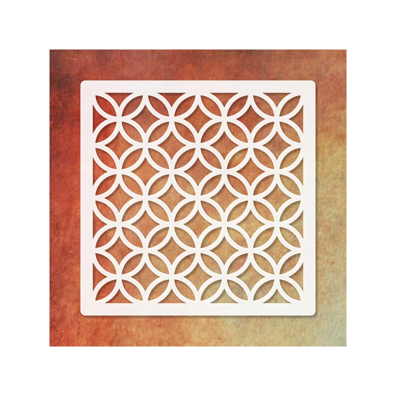 Texturáló 3D stencil, 9,5x9,5 cm - 015
