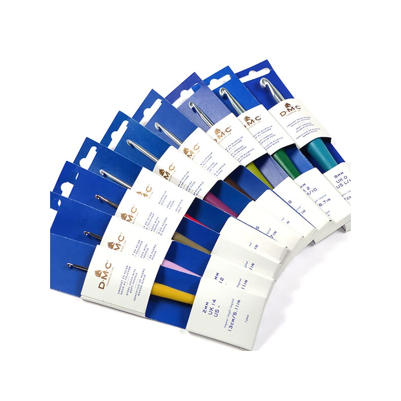 Horgolótű fonalhoz ergonomikus szilikon nyéllel, DMC - 2 mm