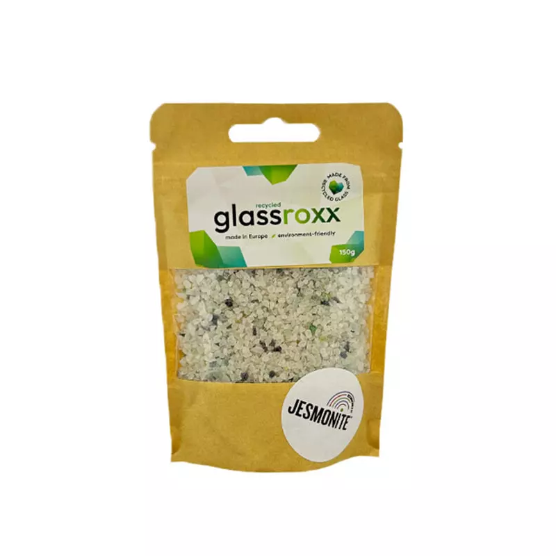 Jesmonite GlassRoxx üveggranulátum, 150 g - cream white