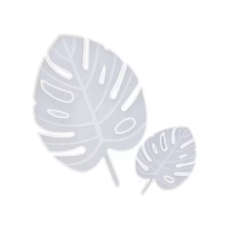 Jesmonite szilikon öntőforma akril- és műgyantához - filodendron levelek, 24,5x17,2 cm, 12,3x8,7 cm