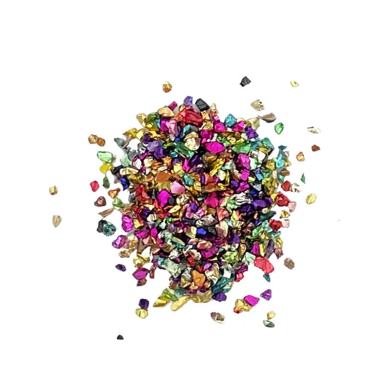 Jesmonite Glitter Chips üveggranulátum, 30 g - szivárvány