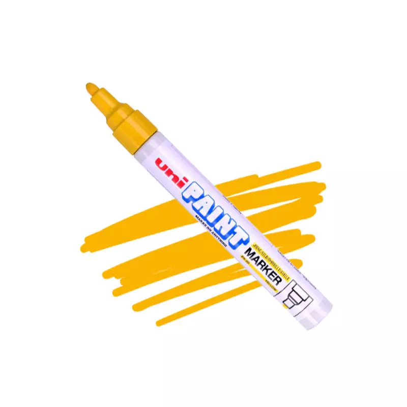 UNI Paint PX-20 lakkfilc, olajbázisú - sárga, 2,2- 2,8 mm