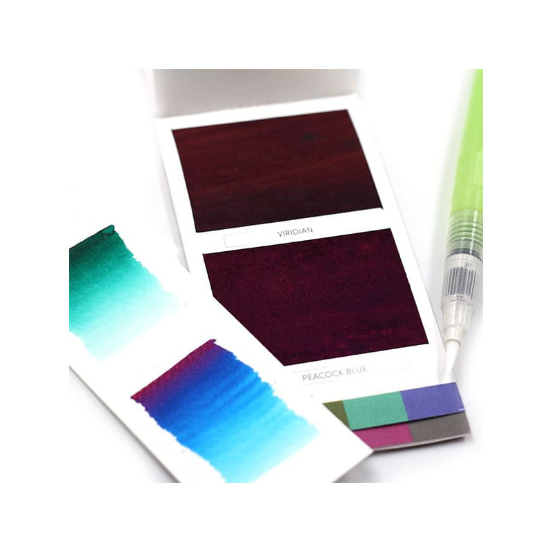 Viviva Colorsheets akvarellfestő papírpaletta készlet - 16 szín + víztartályos ecset, Original Sketcher Set