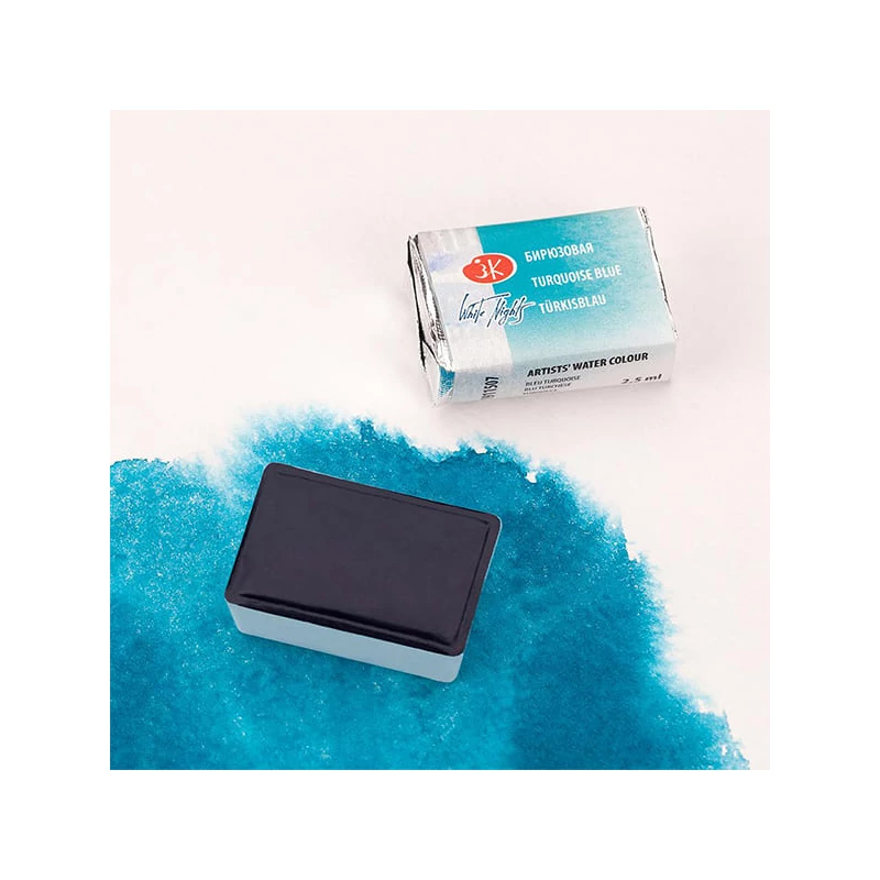 White Nights szilkés akvarellfesték, 2,5 ml - 507, turquoise blue