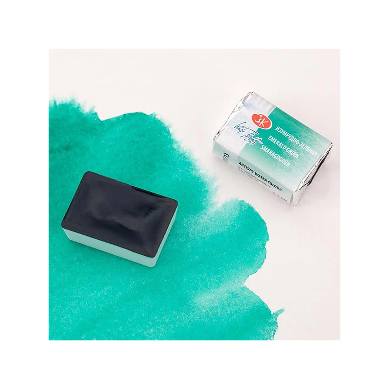 White Nights szilkés akvarellfesték, 2,5 ml - 713, emerald green