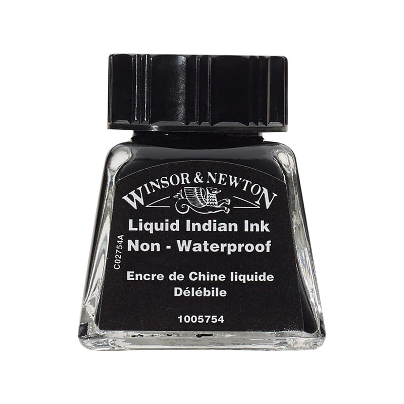 Winsor&Newton tinta, 14 ml - liquid Indian ink