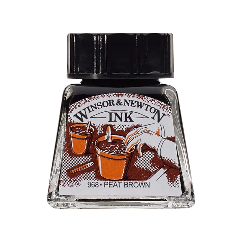 Winsor&Newton tinta, 14 ml - peat brown