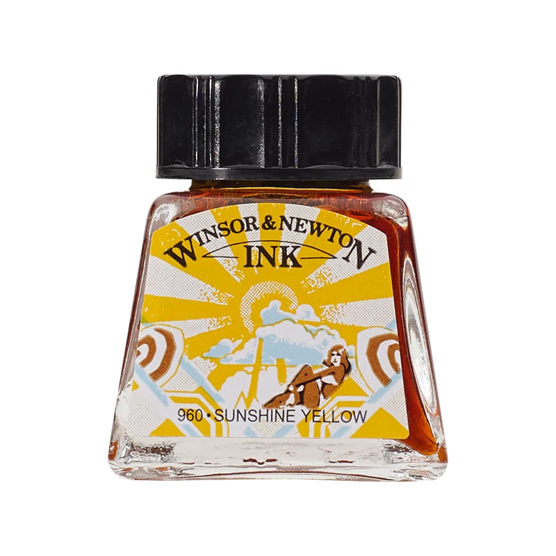 Winsor&Newton tinta, 14 ml - sunshine yellow