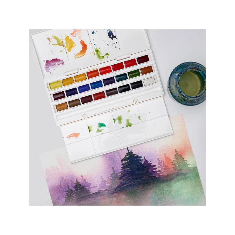 Winsor&Newton Cotman akvarellfesték készlet, 24x1/1 - Studio