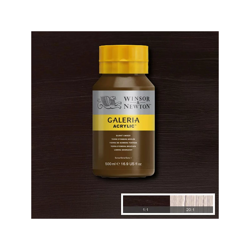 Winsor&Newton Galeria akrilfesték, 500 ml - 076, burnt umber