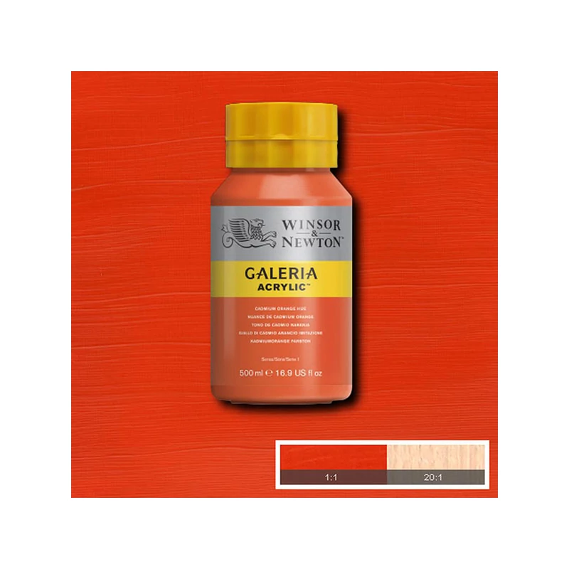 Winsor&Newton Galeria akrilfesték, 500 ml - 090, cadmium orange hue