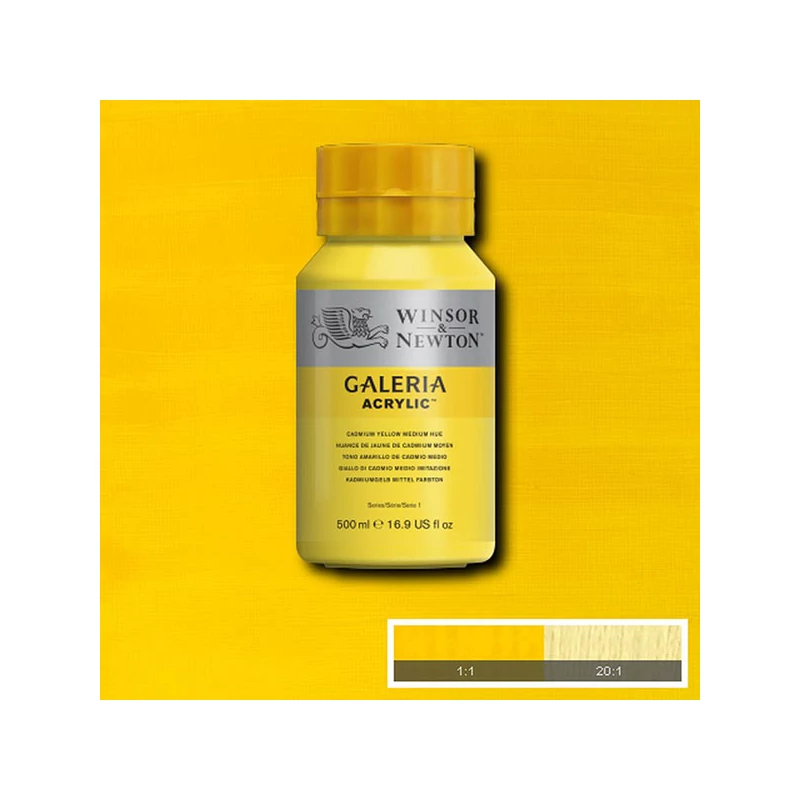 Winsor&Newton Galeria akrilfesték, 500 ml - 120, cadmium yellow medium hue