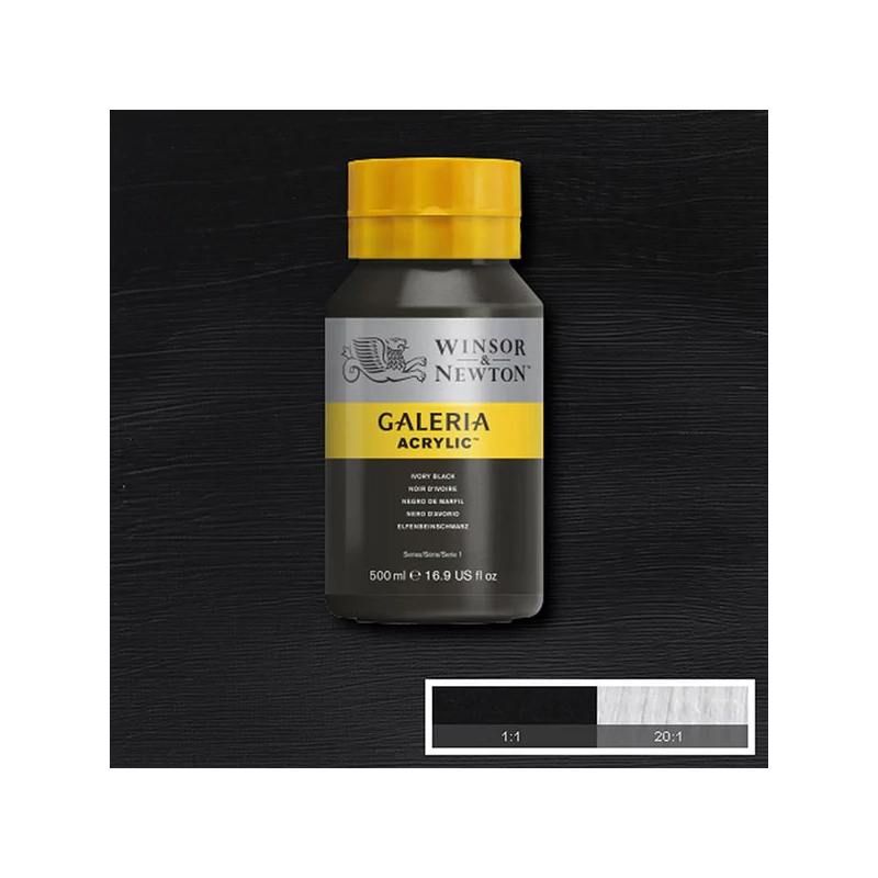 Winsor&Newton Galeria akrilfesték, 500 ml - 331, ivory black