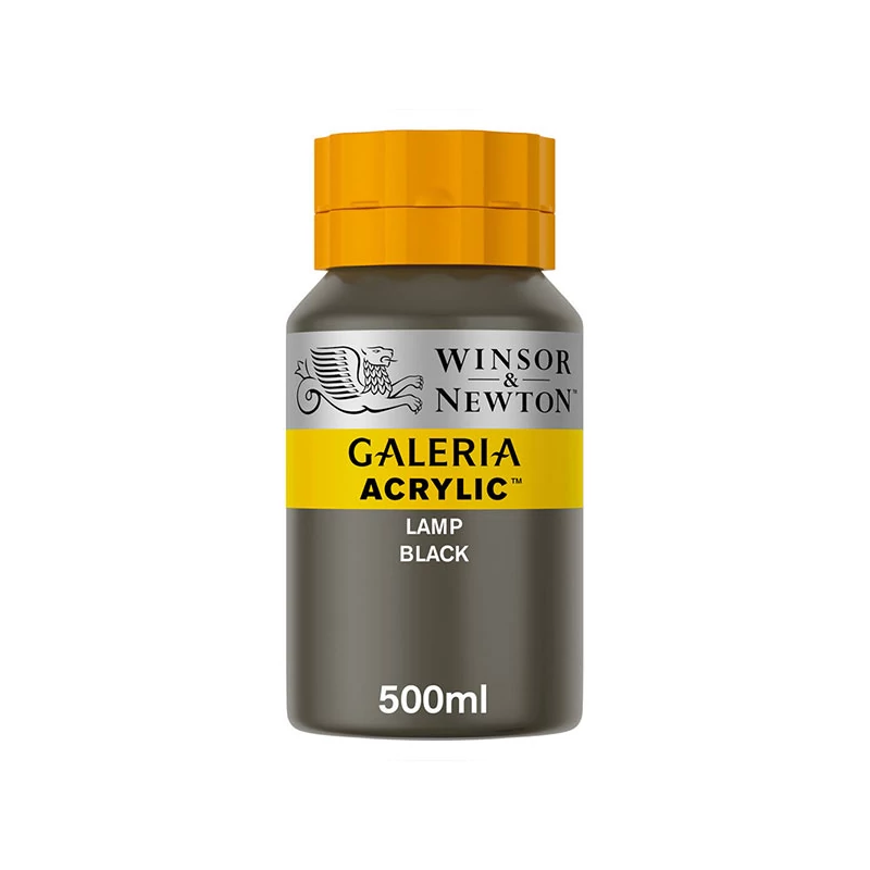 Winsor&Newton Galeria akrilfesték, 500 ml - 337, lamp black