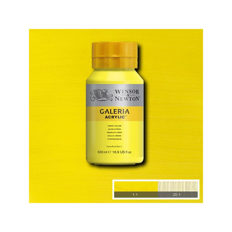 Winsor&Newton Galeria akrilfesték, 500 ml - 346, lemon yellow