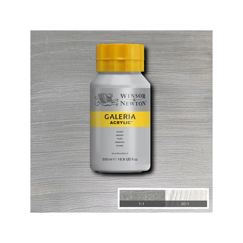 Winsor&Newton Galeria akrilfesték, 500 ml - 617, silver