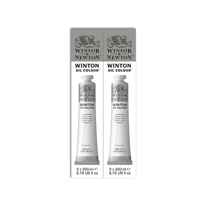 Winsor&Newton Winton olajfesték csomag, 2x200 ml, titanium white