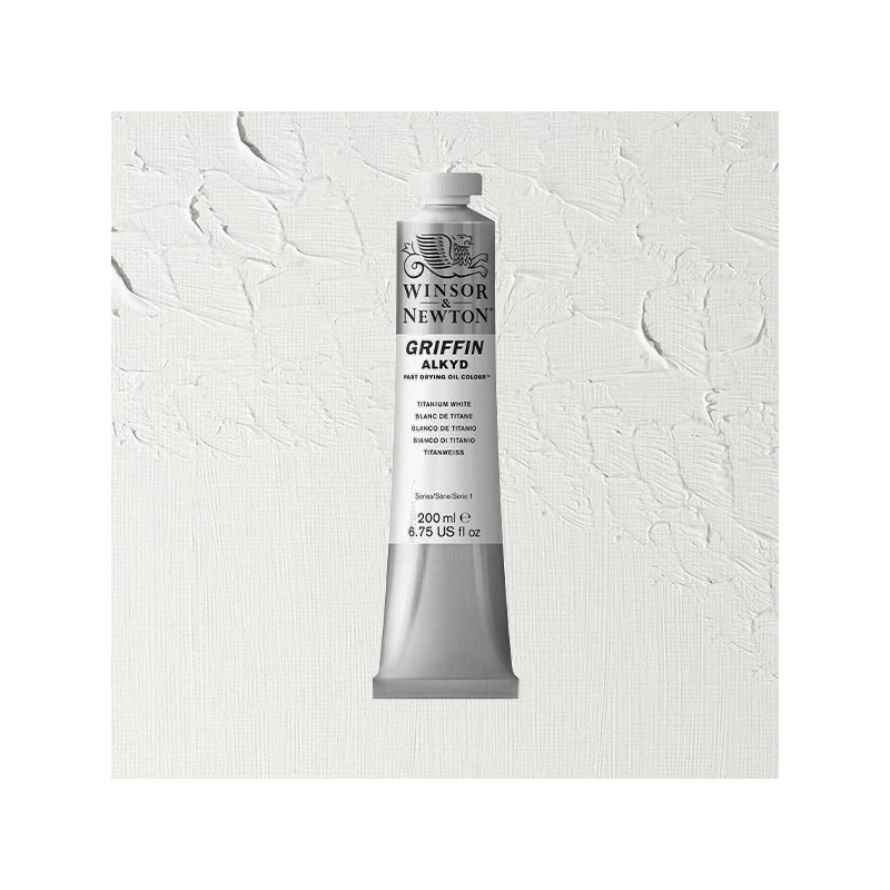 Winsor&Newton Griffin alkyd olajfesték, 200 ml - titanium white