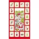 Patchwork anyag - Makower - Festive Christmas 2108-1 Panel, 60cm