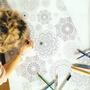Transzparens papír, A4 - mandala, színezhető Transzparens papír, A4 - mandala, színezhető