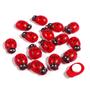 Színes fafigura, öntapadós - katica, 13x10 mm Színes fafigura, öntapadós - katica, 13x10 mm