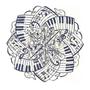 Felületmintázó gumilap, 9x9 cm - Music Felületmintázó gumilap, 9x9 cm - Music